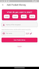 Pocket Money - my allowance 1.0.5 APK + Mod (Unlimited money) untuk android