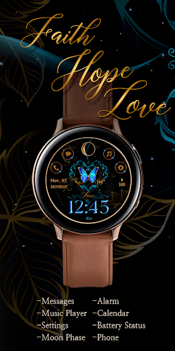 Android application Faith Hope Love - Watchface screenshort