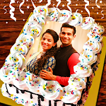 Cover Image of Download Photo on cake Birthday frame  APK