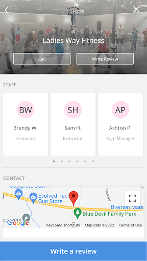 Android application Ladies Way Fitness screenshort