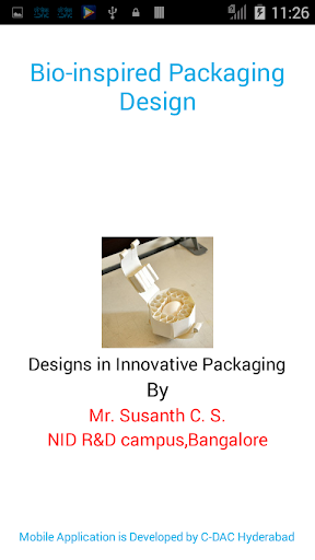 Android application Bio-Inspired Packaging Design screenshort