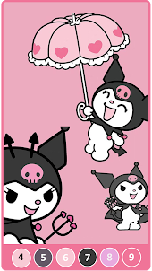 Kuromi Coloring By Number