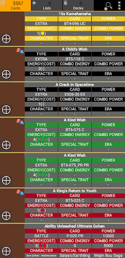 Database for Super Ball TCG 1.81 screenshots 1