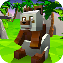 Blocky Panda Simulator - seja um urso de bambu!