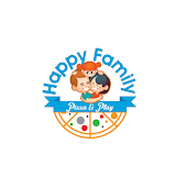 Pizzeria happy family icon