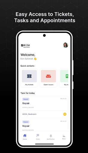 Android application Resi Business screenshort