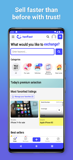 Android application Tonfast screenshort