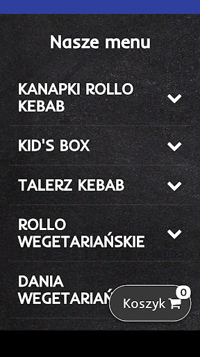 Android application Sivas Kebab screenshort