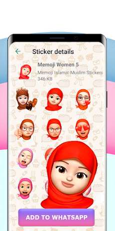 Muslim Memoji & Stickers for WhatsAppのおすすめ画像5