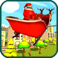 Flying Santa Christmas Gift 3D