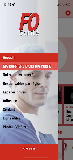 Android application FO Santé screenshort