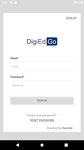 Android application DigiEd Go screenshort