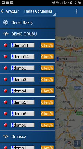 Android application S. Takip-et Araç Takip Sisteml screenshort