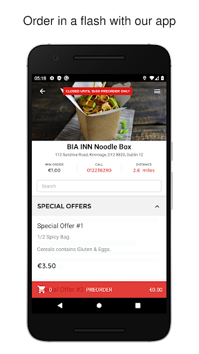 Android application BIA INN Noodle Box screenshort