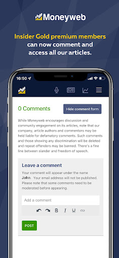 Moneyweb News Screen 3