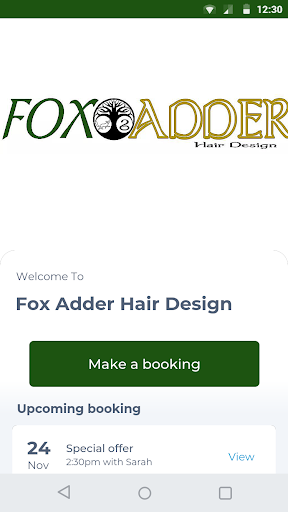 Android application Fox Adder Hair Design screenshort
