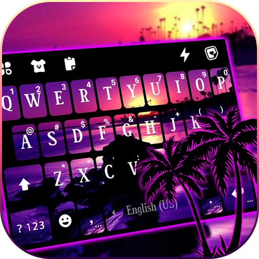 Purple Beach Sunset Keyboard B logo
