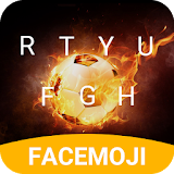 Flaming Football Emoji Keyboard Theme for samsung icon