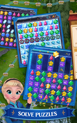 Disney Frozen Free Fall - Play Frozen Puzzle Games  screenshots 1