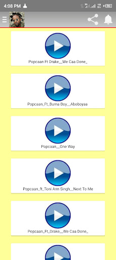 Android application Popcaan Songs screenshort