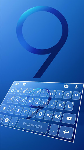 Galaxy Blue S9 Keyboard Theme Screen 2