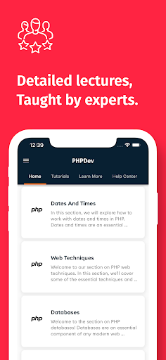 Screenshot of Learn PHP Offline Now - PHPDev