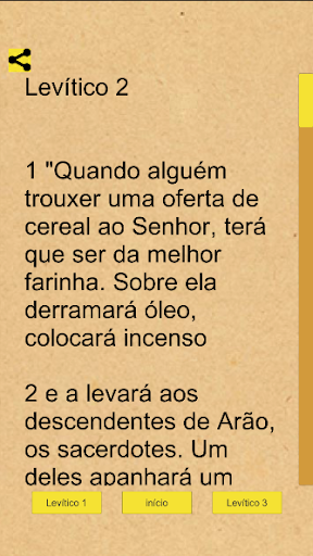 Android application Levítico Bíblico screenshort