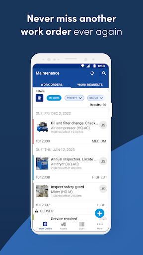 Android application Fiix CMMS screenshort