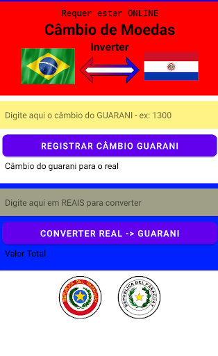 Android application Meu Câmbio de Moedas screenshort