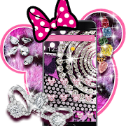 Minny Bling Diamond Purple Leopard Theme Desktop  Icon