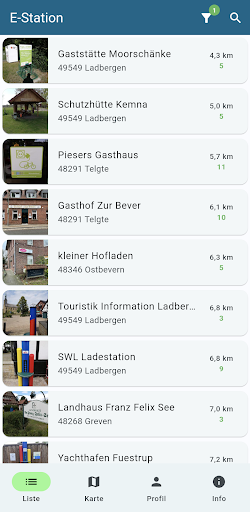 Android application E-Station: Ebike Ladestationen screenshort