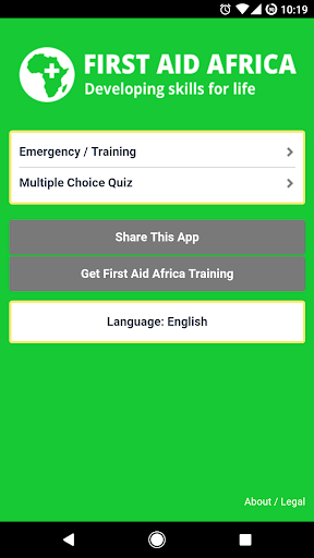 Android application First Aid Africa screenshort