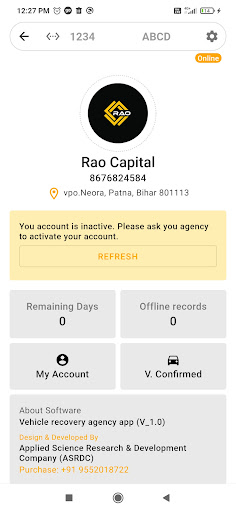 Android application Rao Capital screenshort