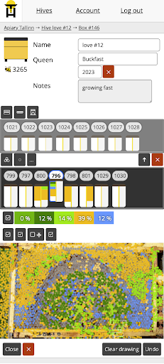 Beehive monitor Screen 2