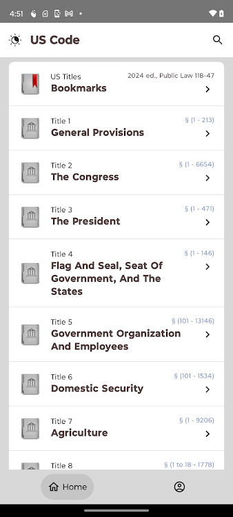 US Code, Titles 1 to 54 - 1.16 - (Android)
