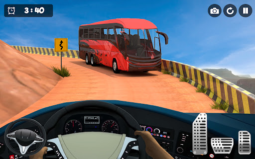 Android application Mountain Driving Sim Bus Games screenshort