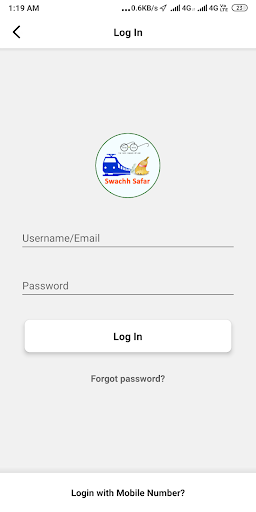 Android application Swachh Safar screenshort