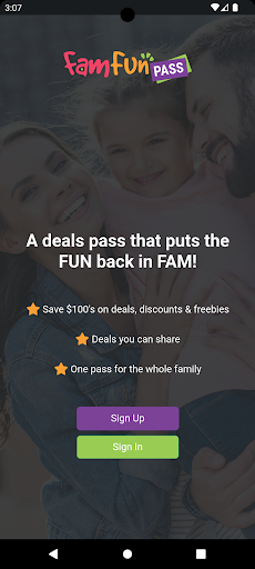 Android application F.A.M. Fun Pass screenshort