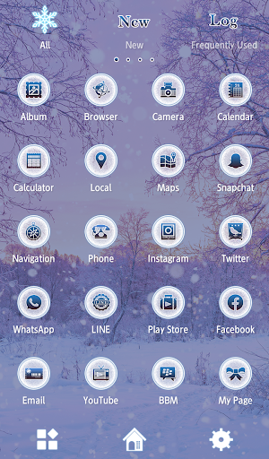 Snowy Forest Dawn Theme Screen 2