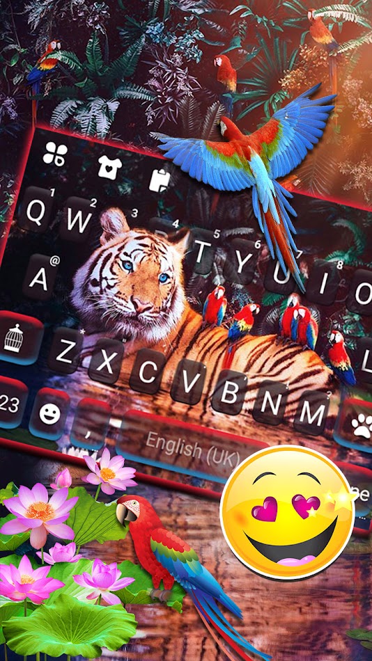 #3. Tiger Wildlife Keyboard Backgr (Android) Oleh: Delicate theme for Android App