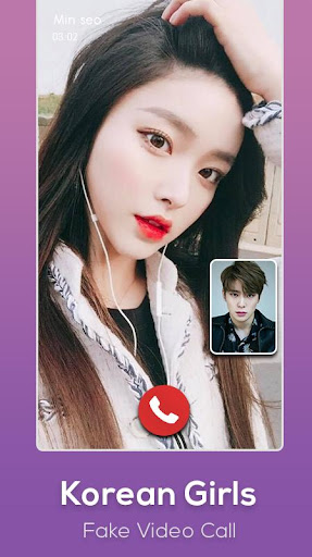Android application Korean Girls Video Call Prank screenshort