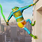 Cover Image of Unduh Flying Rope Hero Frog Gangster Crime City 1.0.2 APK