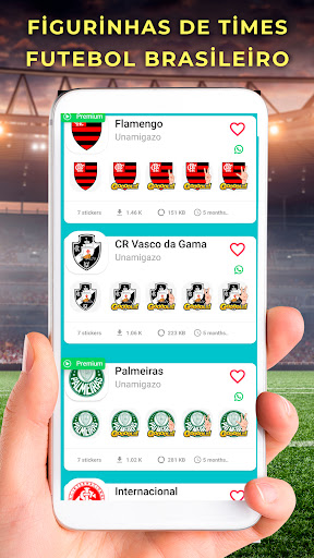 Figurinhas de times de futebol Screen 2
