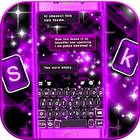 Тема для клавиатуры Neon Purple Bright
