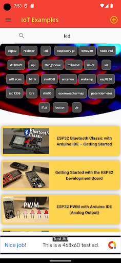 Android application IoT Examples screenshort