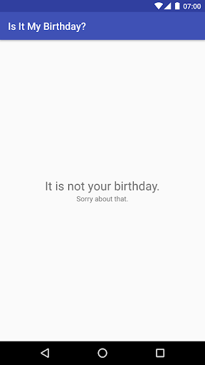 Android application Is It My Birthday? screenshort
