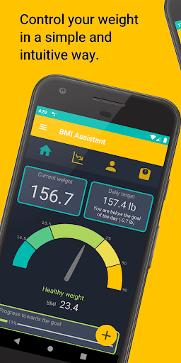 Android application Diet and Weight tracking screenshort