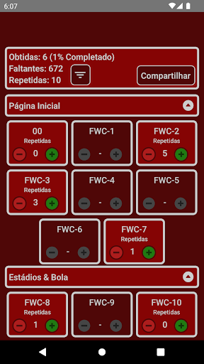 Marcador Figurinhas Copa 2022 Screen 2