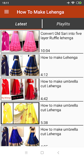 Android application Lehenga Cutting & Stitching screenshort