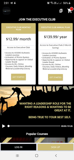 Android application Executive Club screenshort